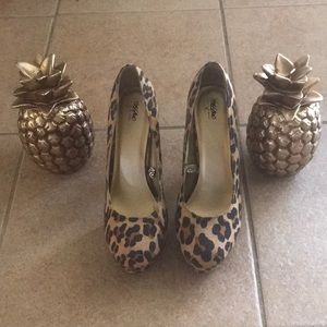 Leopard print heels